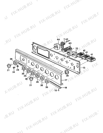 Взрыв-схема плиты (духовки) Electrolux EM646W1 - Схема узла Command panel 037